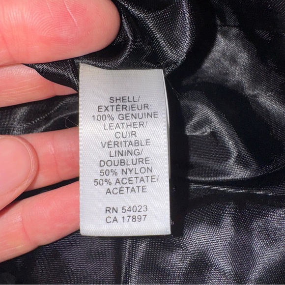 Banana Republic Leather Blazer Black 2 One Button Jacket - Picture 8 of 8